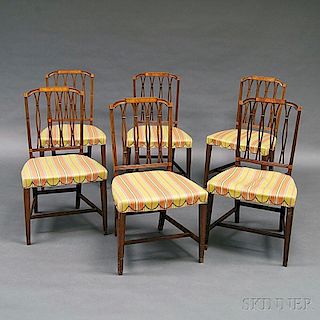 Set of Six Federal-style Mahogany Dining Chairs