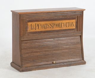 A J & P Coats Oak Spool Store Display 
