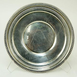 Modern Sterling Silver  Pierced Round Plate