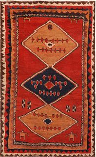 Antique Persian Gabbeh Tribal Rug 8 ft x 4 ft 10 in (2.44 m x 1.47 m)