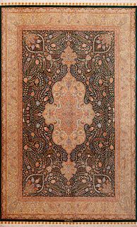 Silk Vintage Persian Qum 10 ft 2 in x 6 ft 8 in (3.1 m x 2.03 m)