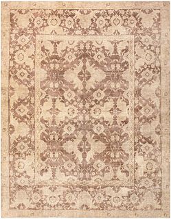 Antique Indian Agra Area Rug 11 ft 8 in x 9 ft 2 in (3.56 m x 2.79 m)