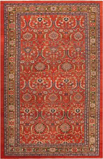 Antique Sickle Leaf Design Persian Sultanabad Area Rug 14 ft 10 in x 10 ft (4.52 m x 3.05 m)
