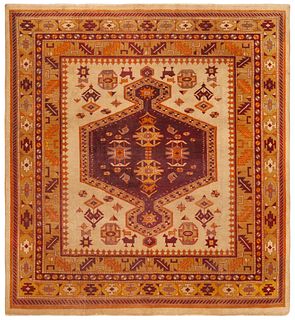 Antique Indian Amritsar 9 ft 6 in x 8 ft 10 in (2.89 m x 2.69 m)