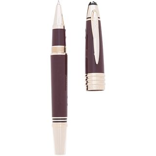 ROLLERBALL MONTBLANC GREAT CHARACTERS HOMAGE TO JOHN F. KENNEDY SPECIAL EDITION EN RESINA Y METAL BASE
