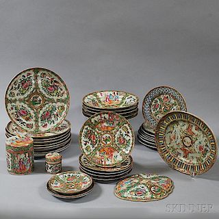 Group of Mostly Rose Medallion Porcelain