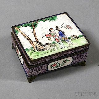 Chinese Canton Enamel Box