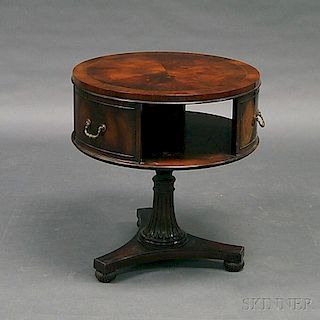 William IV-style Inlaid Mahogany Drum Table