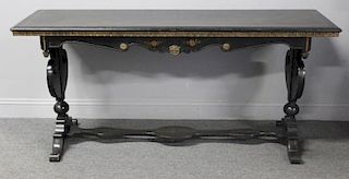 Chinoiserie Decorated Console Table.