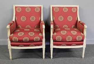 Pair of Louis XVI Style Arm Chairs.
