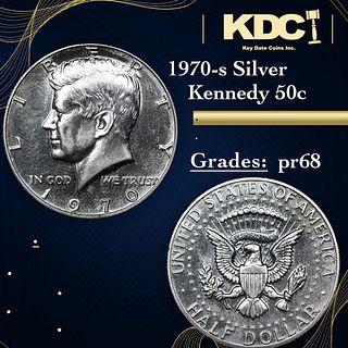 Proof 1970-s Silver Kennedy Half Dollar 50c Grades GEM++ Proof