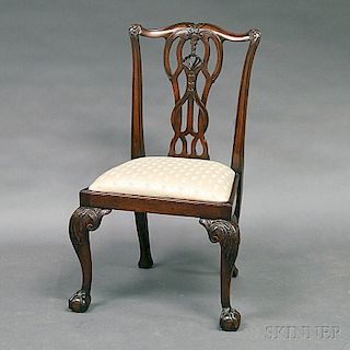 Chippendale Carved Mahogany Side Chair