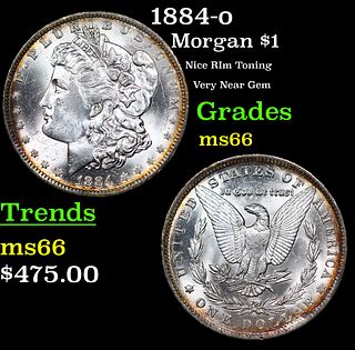1884-o Morgan Dollar 1 Grades Gem+ Unc
