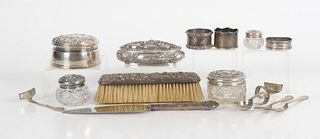 A Group of Sterling Silver Dresser Items 