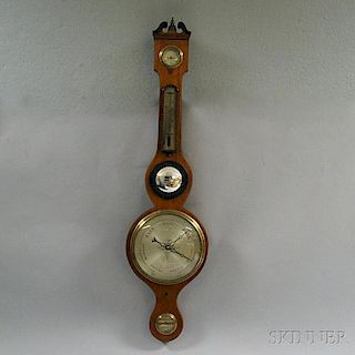 Georgian-style Inlaid Mahogany Barometer