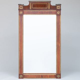 Russian Late Neoclassical Brass-Mounted Mahogany Mirror