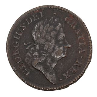 1723 US COLONIAL WOOD'S HIBERNIA 1/2 PENNY COIN