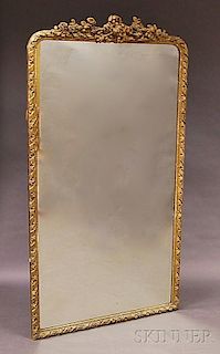 Large Louis XVI-style Gilt-gesso Mirror