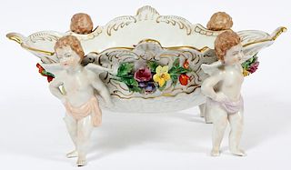 DRESDEN PORCELAIN CENTERPIECE EARLY 20TH C.