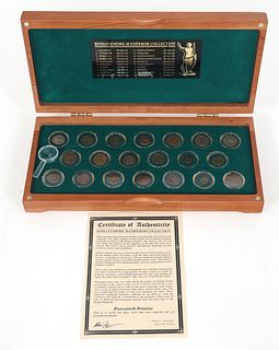 ROMAN EMPIRE 20 EMPEROR BRONZE COIN COLLECTION BOX SET