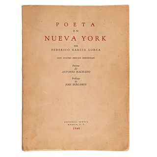 García Lorca, Federico. Poeta en Nueva York. México: Editorial Seneca, 1940. Primera edición.