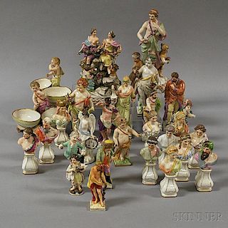 Twenty-eight Mostly KPM Porcelain Figures