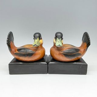 Pair of Vintage Italian Ceramic Duck Bookends