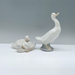 2pc Nao by Lladro Duck Figures, Optimistic Duck and 2 Ducks