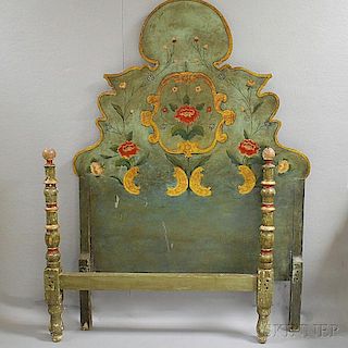 Louis XV-style Painted Gesso Bed