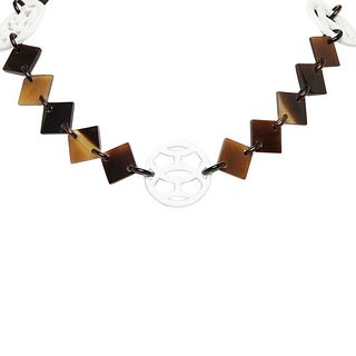 HERMES AVA NECKLACE BROWN