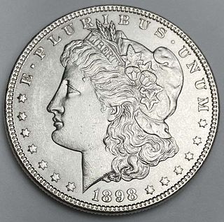 1898 Morgan Silver Dollar AU Details