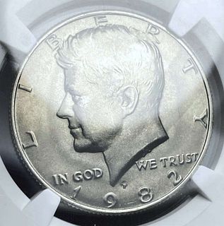 1982-P Kennedy Silver Half Dollar NGC MS66 