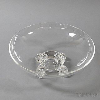 Steuben Colorless Glass Footed Bowl