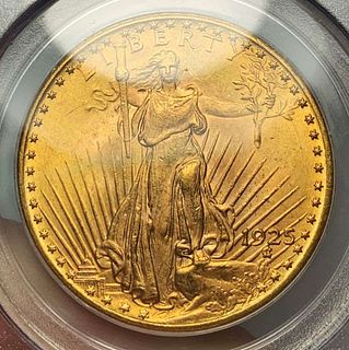 Last Minute! 1925 Gold $20 Saint Gaudens PCGS MS64