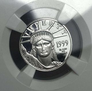 Last Minute! Rare 1999-W American $10 Eagle .9995 Platinum 1/10 ozt NGC PF70 Ultra Cameo