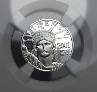Last Minute! Rare 2001-W American $10 Eagle .9995 Platinum 1/10 ozt NGC PF70 Ultra Cameo