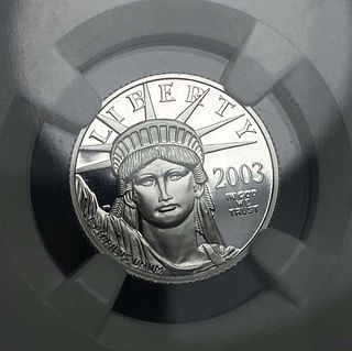 Last Minute! Rare 2003-W American $10 Eagle .9995 Platinum 1/10 ozt NGC PF70 Ultra Cameo