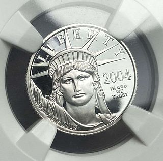 Last Minute! Rare 2004-W American $10 Eagle .9995 Platinum 1/10 ozt NGC PF70 Ultra Cameo