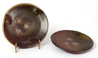 (2) Randy Johnston Pottery Plates