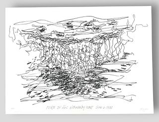 Frank Gehry 'Pointe du Hoc Normandy' Lithograph