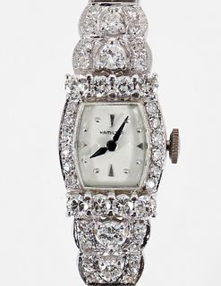 14K Ladies Hamilton Diamond Wristwatch