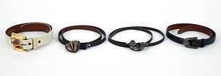 4 Barry Kieselstein-Cord Leather and Sterling Belts