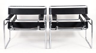 Pair of Marcel Breuer for Knoll Wassily Chairs 1981