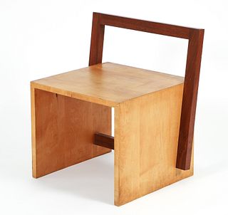 Tadao Arimoto Modernist Two Tone Wood Chair