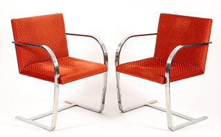 Pair of Van der Rohe for Knoll Brno Chairs 1983
