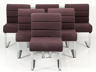 Set of 6 Mariani for Pace Lugano Cantilevered Chairs