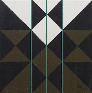 Sidney Jonas Budnick, (American, 1921-1994), Cosmic Cross No. 18, 1973