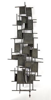 Glen Davis Modernist Welded Metal Sculpture Tower