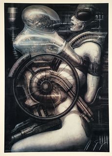 H. R. Giger Signed Biomechanoid 308 Offset Poster