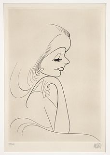 Al Hirschfeld 1989 Signed Etching Greta Garbo